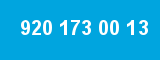 920 173 00 13 920 173 00 13